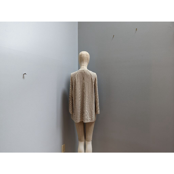St. John Gold Metallic Cardigan Sweater Flawed Large - Picture 2 of 16